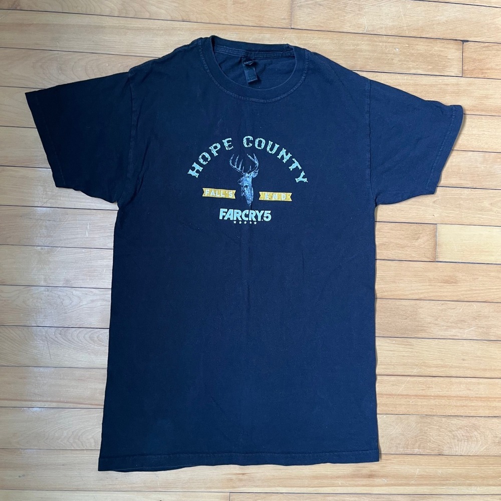 Far Cry 5 Hope County Falls End Video Game Promo T-Shirt Black Mens Small